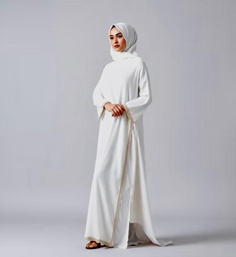 White Abaya Dress 